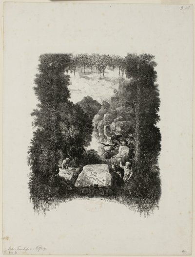Frontespizio per Favole e Racconti di Hippolyte de Thierry-Faletans da Rodolphe Bresdin