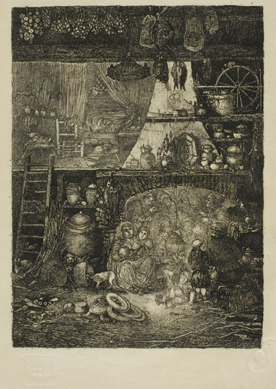 Interno, casa contadina in Haute-Garonne da Rodolphe Bresdin