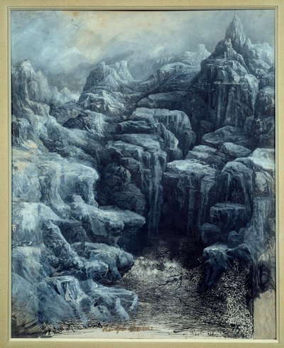 Les rocks Lavis gris e gouache blanche di Rodolphe Bresdin (1822-1885) 1884. Parigi, museo d