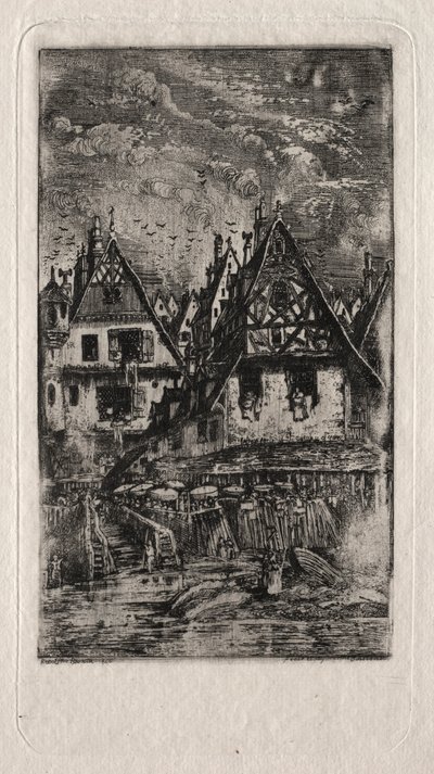 Mercato con parasoli, 1866 da Rodolphe Bresdin