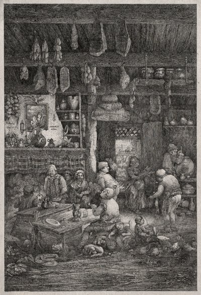 Interno moldavo, 1856 da Rodolphe Bresdin