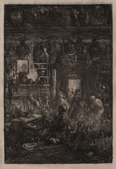 Interno moldavo, 1865 da Rodolphe Bresdin