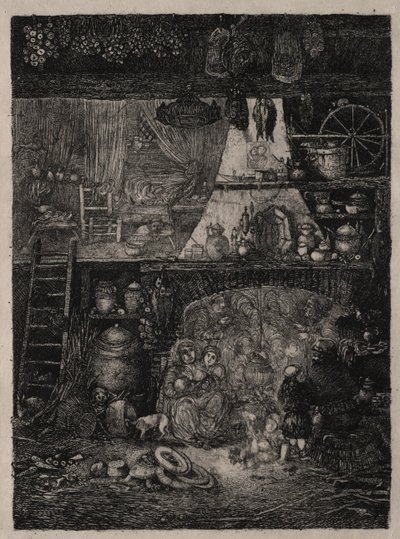 Interno contadino nella Haute-Garonne da Rodolphe Bresdin