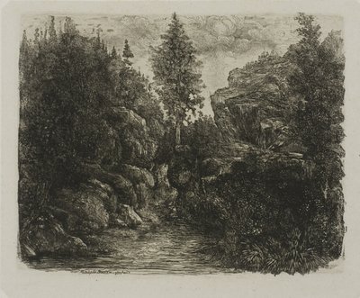 Paesaggio roccioso da Rodolphe Bresdin
