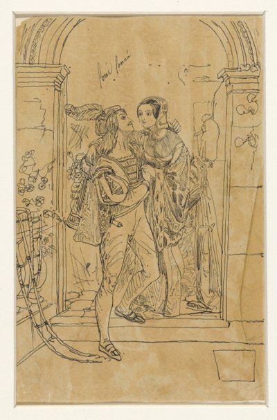 Romeo e Giulietta in costume del XV secolo da Rodolphe Bresdin