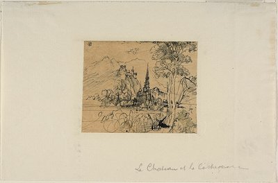 Il castello e la cattedrale da Rodolphe Bresdin