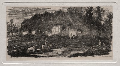 Il cortile della fattoria da Rodolphe Bresdin