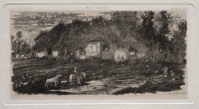 Il cortile della fattoria, 1861 da Rodolphe Bresdin
