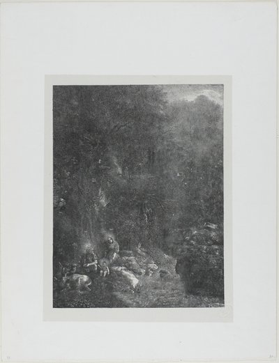 La Sacra Famiglia con cervi da Rodolphe Bresdin