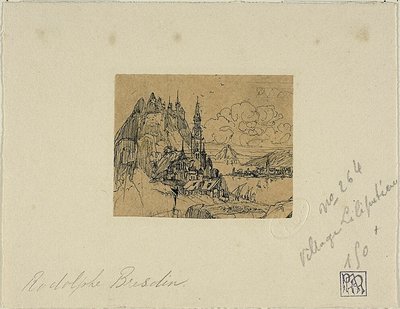 Il villaggio lillipuziano da Rodolphe Bresdin