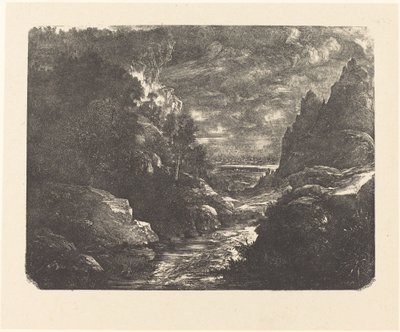 Il Torrente nella Gola da Rodolphe Bresdin
