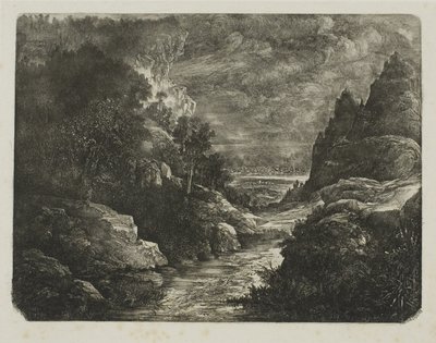 Il Torrente nella Gola da Rodolphe Bresdin