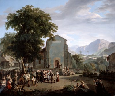 Il ripristino del culto dopo la Rivoluzione da Rodolphe Topffer