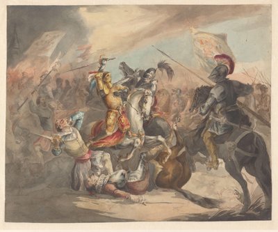 Battaglia campale con cavalieri da Roeland Christiaan Korthals