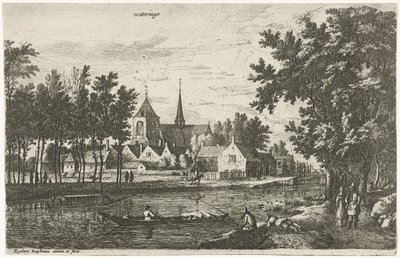 Vista su Wateringen (serie: Vedute di villaggi nei Paesi Bassi settentrionali) da Roelant Roghman