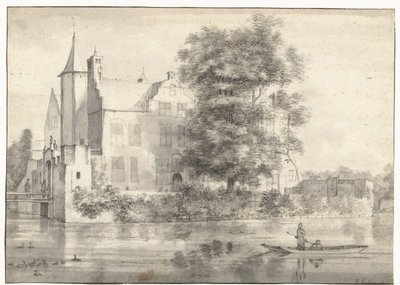 Vista di Huis te Rhoon, vista da sud da Roelant Roghman