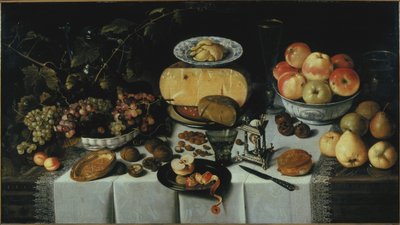 Natura morta con formaggio e frutta, 1625 da Roelof Koets