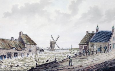 Inondazione dopo la rottura della diga da Roelof van der Meulen