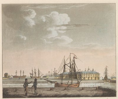Cantiere navale reale Willemsoord, ca. 1825 da Roelof van der Meulen