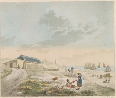 Spiaggia di Scheveningen, ca. 1825 da Roelof van der Meulen