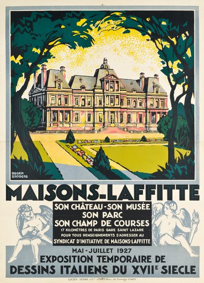 Manifesto pubblicitario per Maisons Laffitte da Roger Broders