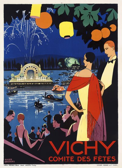 Manifesto pubblicitario di Vichy, Francia, 1930 circa (litografia a colori) da Roger Broders