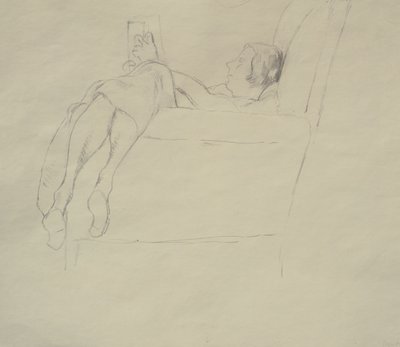 Nina Hamnett che legge da Roger Eliot Fry