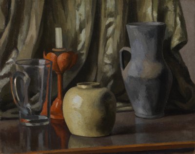 Natura morta con candela e vasi di terracotta da Roger Eliot Fry
