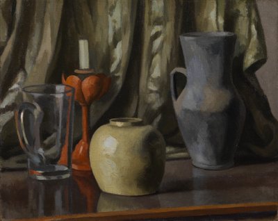 Natura morta con candela e vasi di terracotta, 1921 da Roger Eliot Fry