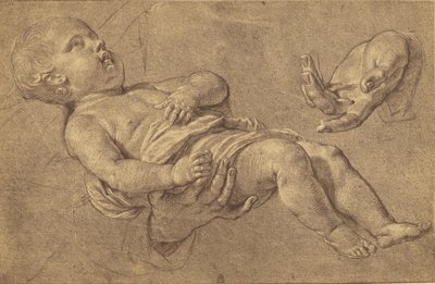 [Disegno di un bambino e di due mani adulte di Philippe de Campaigne]. da Roger Fenton