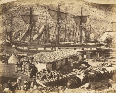 Porto di Balaklava, il molo per il bestiame da Roger Fenton