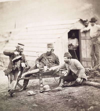 Difficoltà nel campo (Colonnello Lowe e Capitani Brown e George) da Roger Fenton