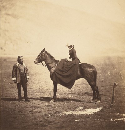 Henry Duberly Esq., Paymaster, 8° Ussari e la signora Duberly. da Roger Fenton