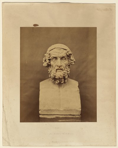 Omero, dal busto del British Museum da Roger Fenton