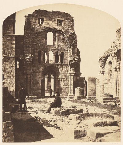Interno, priorato di Lindisfarne, estremità occidentale da Roger Fenton