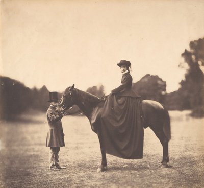 Signora a Cavallo, 1850s da Roger Fenton