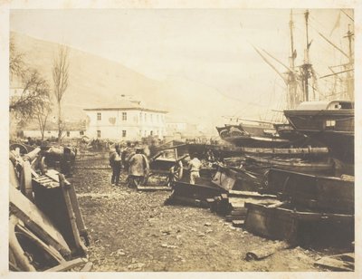 Posto di sbarco, Ordnance Wharf, Balaklava da Roger Fenton