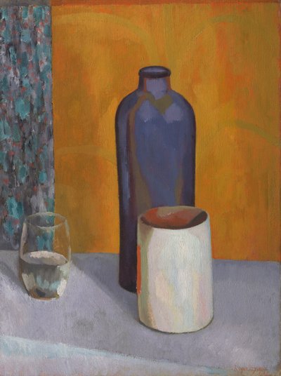 Natura morta con bottiglia blu da Roger Fry