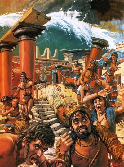 Un maremoto che devasta una città di Creta nel XV secolo a.C. da Roger Payne