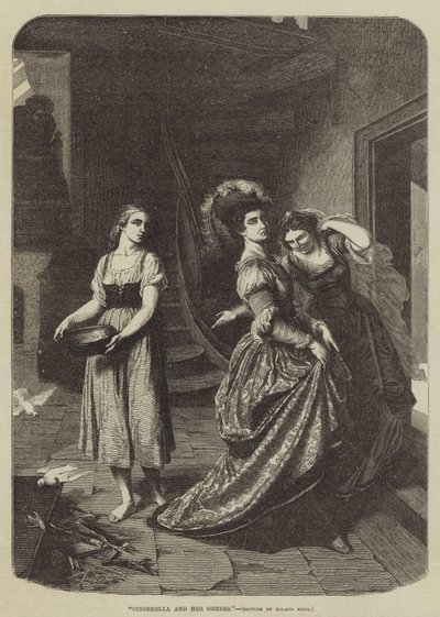 Cenerentola e le sue sorelle (incisione) da Roger Payne