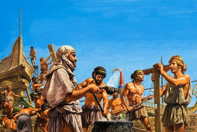 La costruzione della marina ateniese da Roger Payne