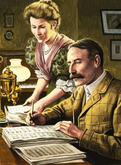 Edward Elgar e sua moglie, Caroline Alice da Roger Payne