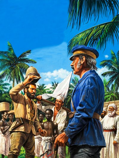 Henry Stanley saluta David Livingstone da Roger Payne