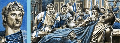 Ritratto di Nerone e Nerone che assiste alla morte di Britannicus da Roger Payne