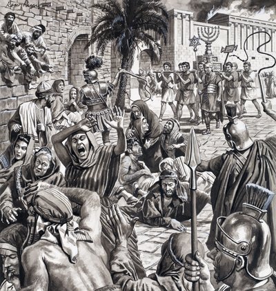 Il contadino combattente, da "Masters of Rome" (gouache su carta) da Roger Payne