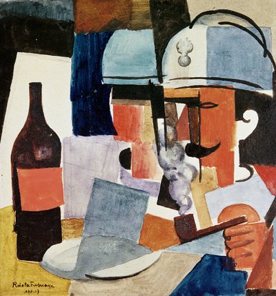 Soldato con pipa e bottiglia da Roger de La Fresnaye
