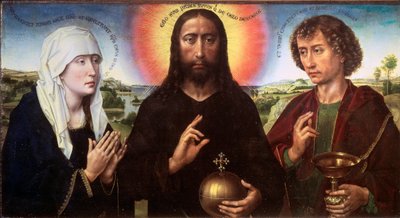 Cristo Redentore tra la Vergine e San Giovanni Evangelista (Trittico Braque) da Rogier van der Weyden