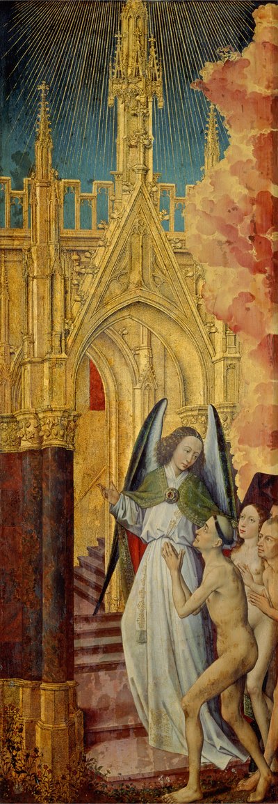 I buoni condotti in paradiso, dettaglio dal Giudizio Universale, c. 1451 da Rogier van der Weyden