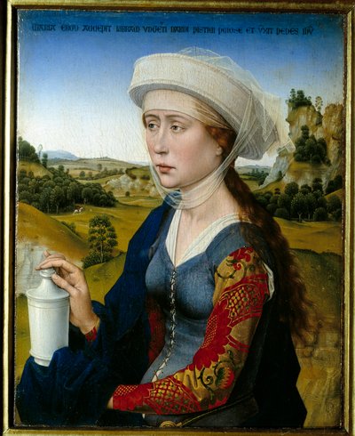 Trittico della famiglia Braque: Rappresentazione di Santa Maria Maddalena (pannello destro) da Rogier van der Weyden