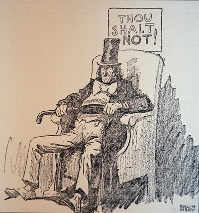 Non uccidere, vignetta che condanna il consumo di alcol durante l